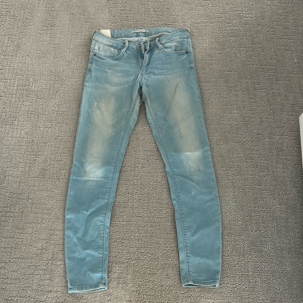 Zara skinny distressed jeans